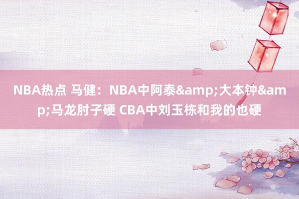 NBA热点 马健：NBA中阿泰&大本钟&马龙肘子硬 CBA中刘玉栋和我的也硬